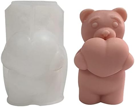 ליפסי תלת מימד דוב תבנית סיליקון | 3D Love Bear Bear Changs for Chops | DIY ארומתרפיה מייצרת עובש